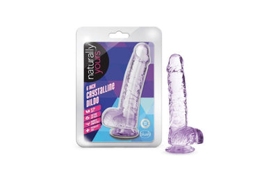 Naturally Yours 6" Crystaline Dildo Amethyst