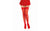 Dreamgirl Back Seam Sheer Thigh High Stockings Red 0007 O/S