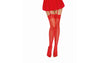 Dreamgirl Thigh High Fishnet Stockings Red