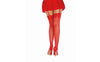 Dreamgirl Thigh High Fishnet Stockings Red