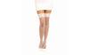 Dreamgirl Back Seam Fishnet Thigh High Stockings White 0001