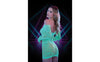 Glow In The Dark Sheer Off Shoulder Sleeve Mini Dress (Copy)