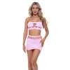 PINK LIPSTICK NET WORTH 2 PIECE BANDEAU SET