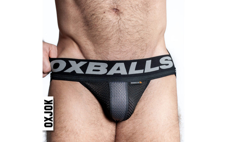Oxballs Airmesh Swagger Jockstrap Tar Black Small