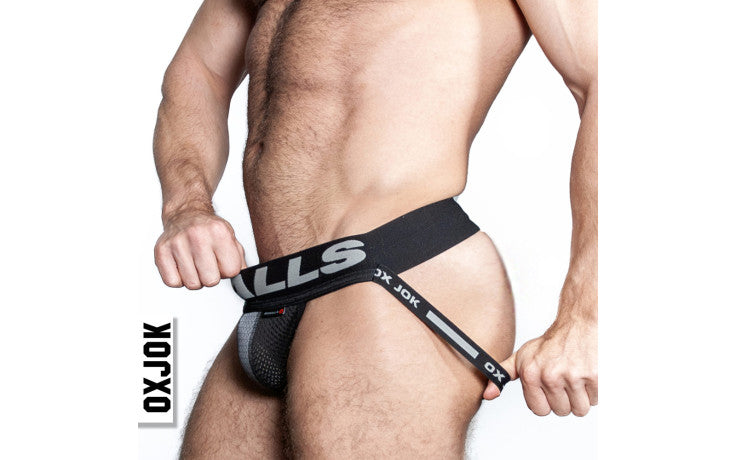 Oxballs Airmesh Swagger Jockstrap Tar Black XL