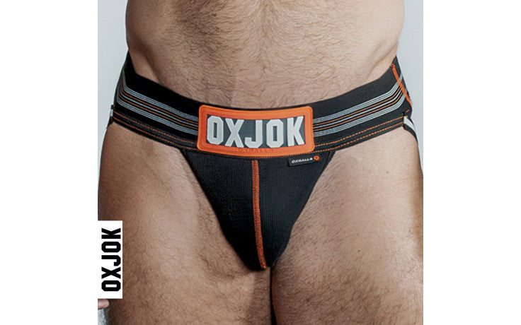 Oxballs Slingjock Upthrust Slider-Strap Jock Black Iron Small