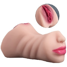 Realistic TPE Male Masturbator with Nose & Mouth - Flesh Tone