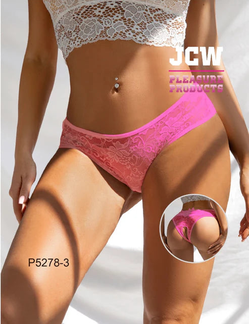 JCW P5278-3 Crotchless Undies Pink Small