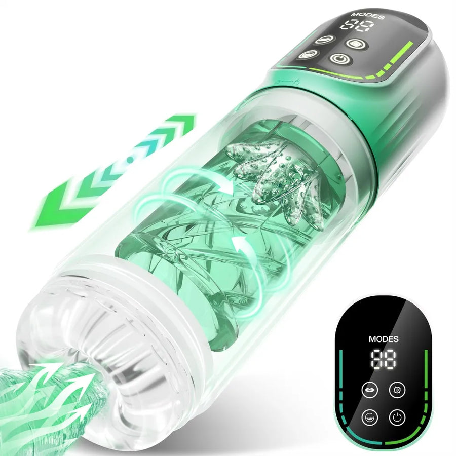 Automatic Male Masturbator Rechargeable - Vibrating & Suction Stroker