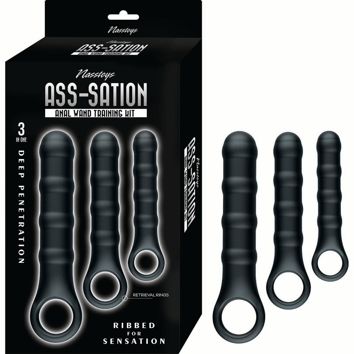 ASS-SATION ANAL WAND TRAINING KIT-BLACK