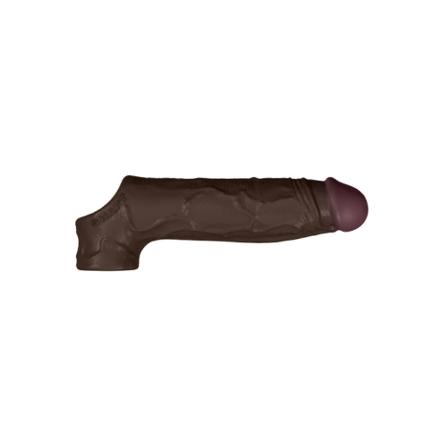 Shaft Model 1 Silicone Penis Sheath/Sleeve Moahogony