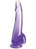 King Cock Clear 10 inch with balls Purple