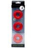 Rubber Cockring (3 Pack) by Sport Fucker Red