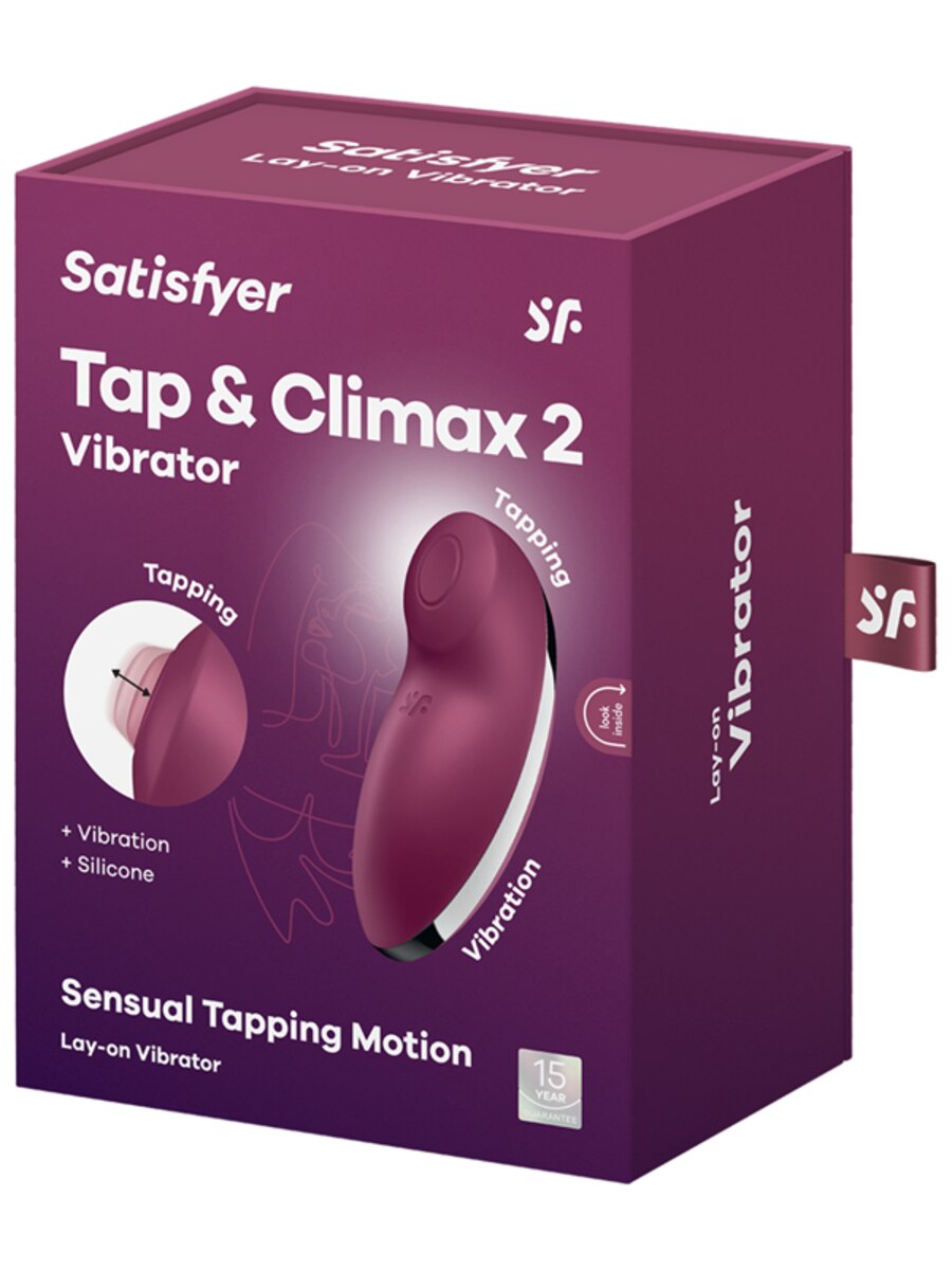 Satisfyer Tap and Climax 2 Wine - Dual Action Clitoral Vibrator