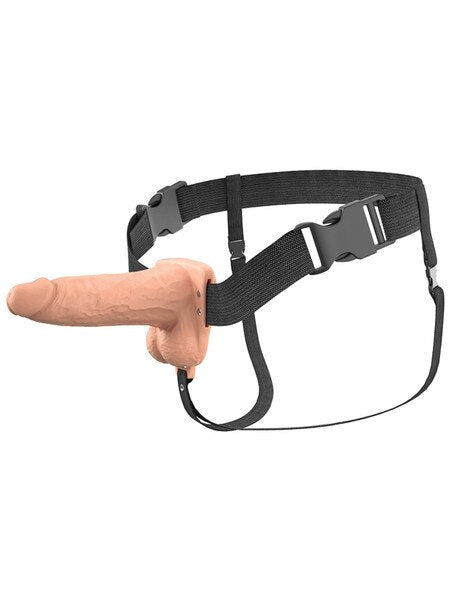 Fantasy X-Tensions Elite Vibrating Hollow Silicone Strap-On 6 inch Light