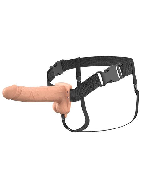 Fantasy X-Tensions Elite Vibrating Hollow Silicone Strap-On 7 inch Light