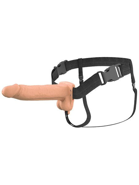 Fantasy X-Tensions Elite Vibrating Hollow Silicone Strap-On 8 inch Light