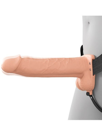 Fantasy X-Tensions Elite Vibrating Hollow Silicone Strap-On 8 inch Light