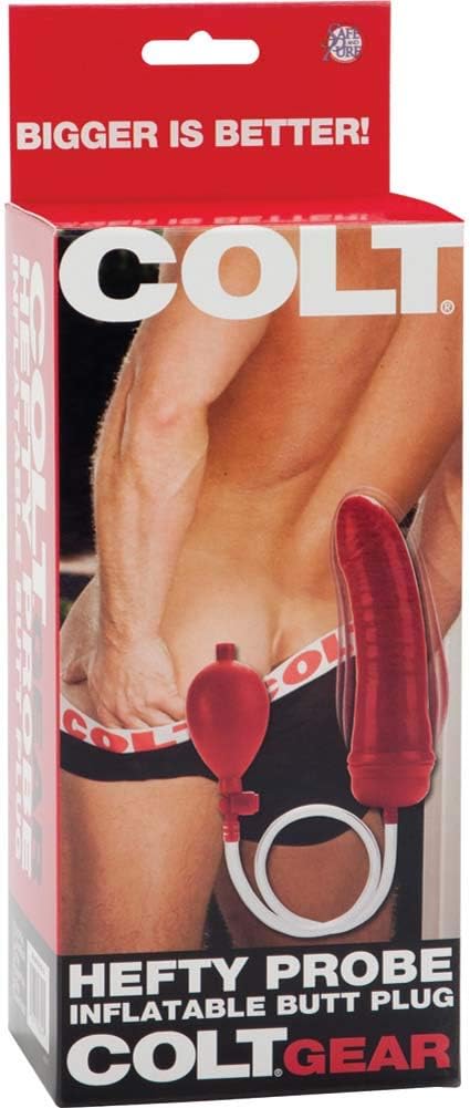 Colt Hefty Probe Inflatable Butt Plug - Red