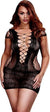 Corset Front Lace Mini Dress Queen Size