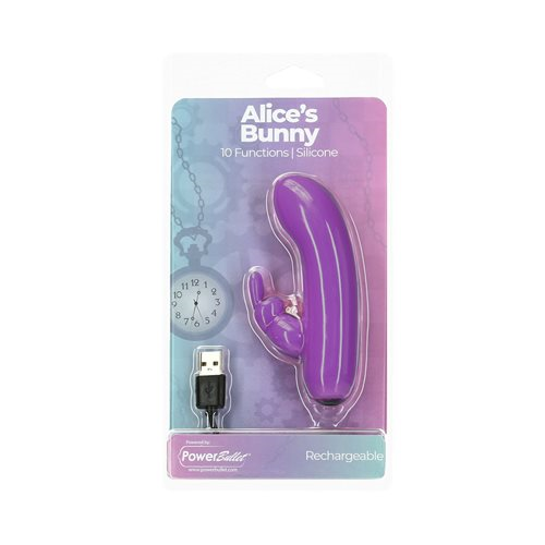 Alice's Bunny Purple Rabbit Vibrator - Dual Stimulation