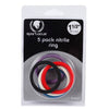 Spartacus 1.5 inch Nitrile Cock Ring Set Pack of 5 Rainbow