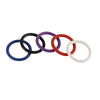 Spartacus 1.5 inch Nitrile Cock Ring Set Pack of 5 Rainbow