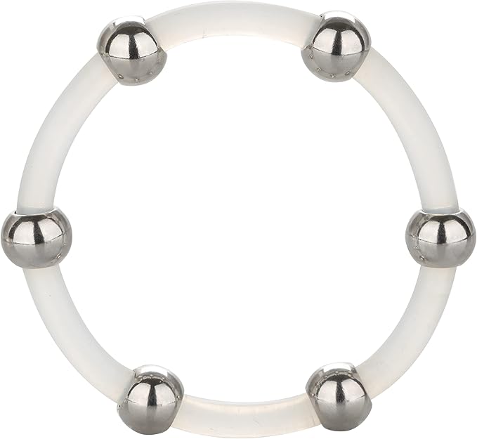 CalExotics Steel Beaded Silicone Cock Ring – X-Large