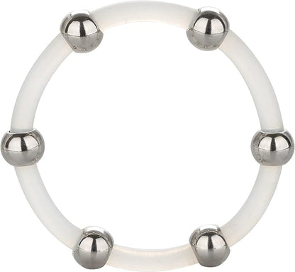 CalExotics Steel Beaded Silicone Cock Ring – X-Large
