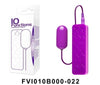 10 Function 10 Rhythms Vibrating Mini Bullet with Controller Purple