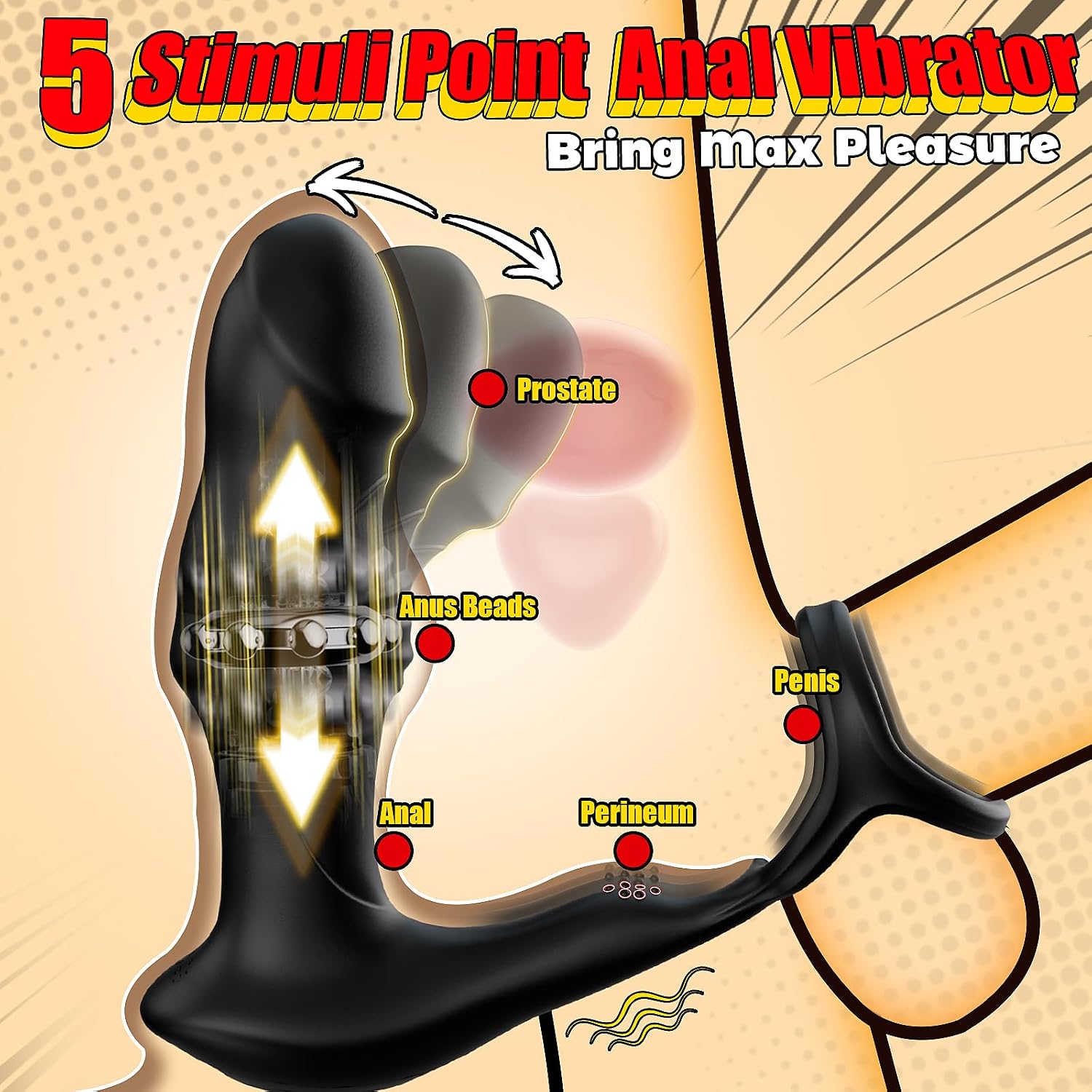 Thrust Wave Silicone Prostate Massager