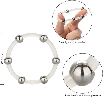 Caleexotics steel beaded silicone ring X- Large