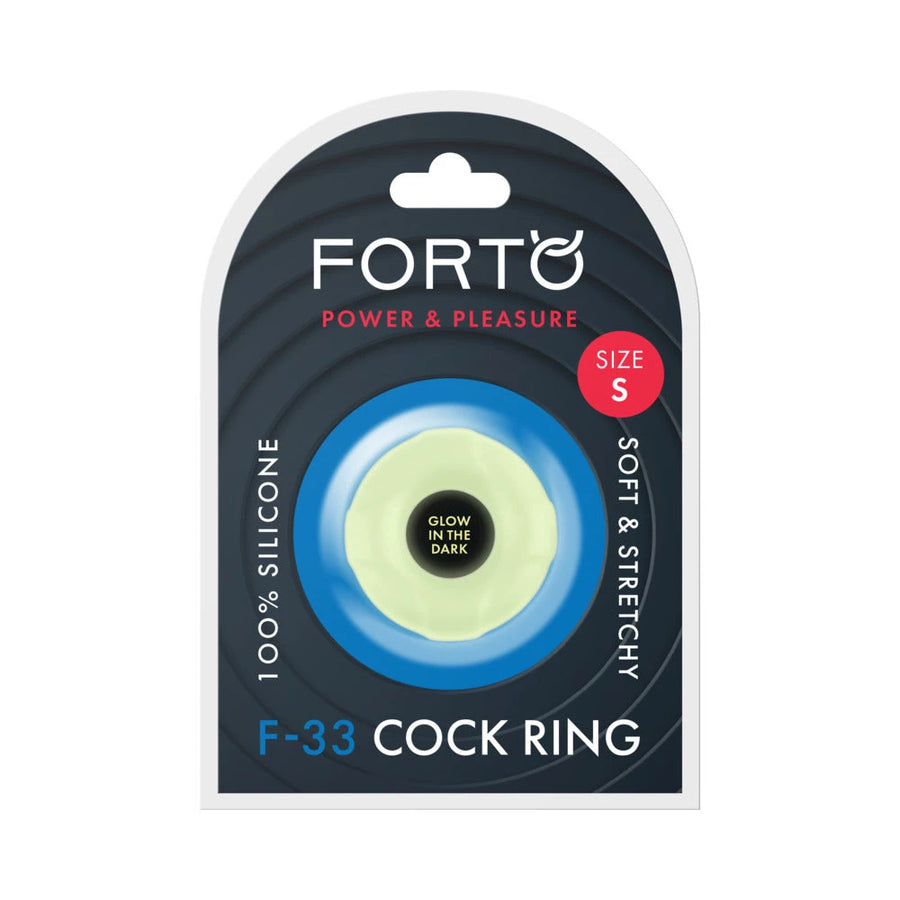 Forto F-33 Liquid Silicone Cock Ring Small Glow
