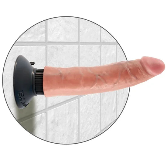 Pipedream King Cock 7 inch Vibrating Dildo with  Posable Spine and Suction Cup