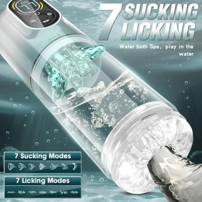Multi Force Automatic Male Masturbator – 5-in-1 Tongue, Thrust, Rotate, Vibrate & Suction