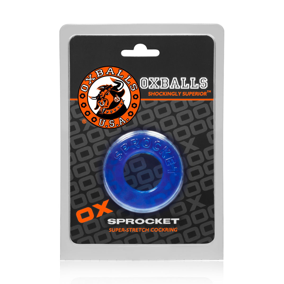 OXBALLS SPROCKET no-roll comfort cockring ICE BLUE