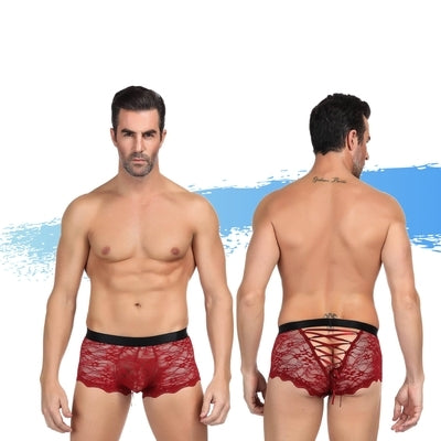 Ashella Lingerie Mica Lace Boxer Brief for Men