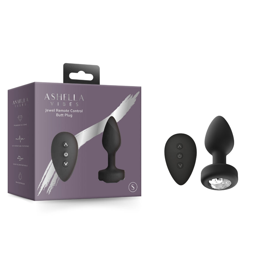 Ashella Vibes Jewel Remote Control Butt Plug - Small
