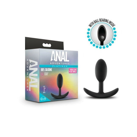 Anal Adventures VIBRA SLIM Butt Plug Small Plug with Rolling Inner Weight