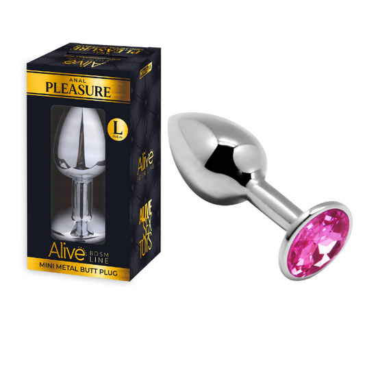 Alive Metal Butt Plug Pink – Large