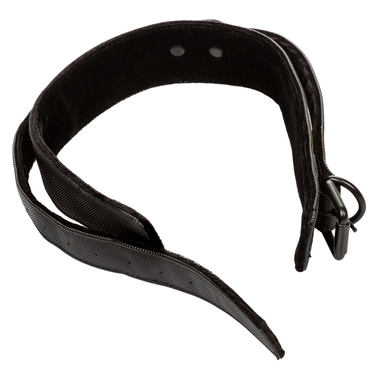 Boundless COLLAR WITH LEASH Black Vegan Leather Collar with Heavy Duty Chain