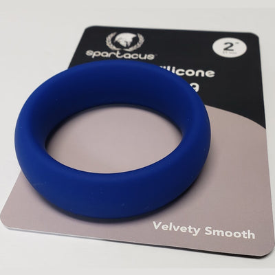 Spartacus WIDE SILICONE DONUT RING Blue 2 inch