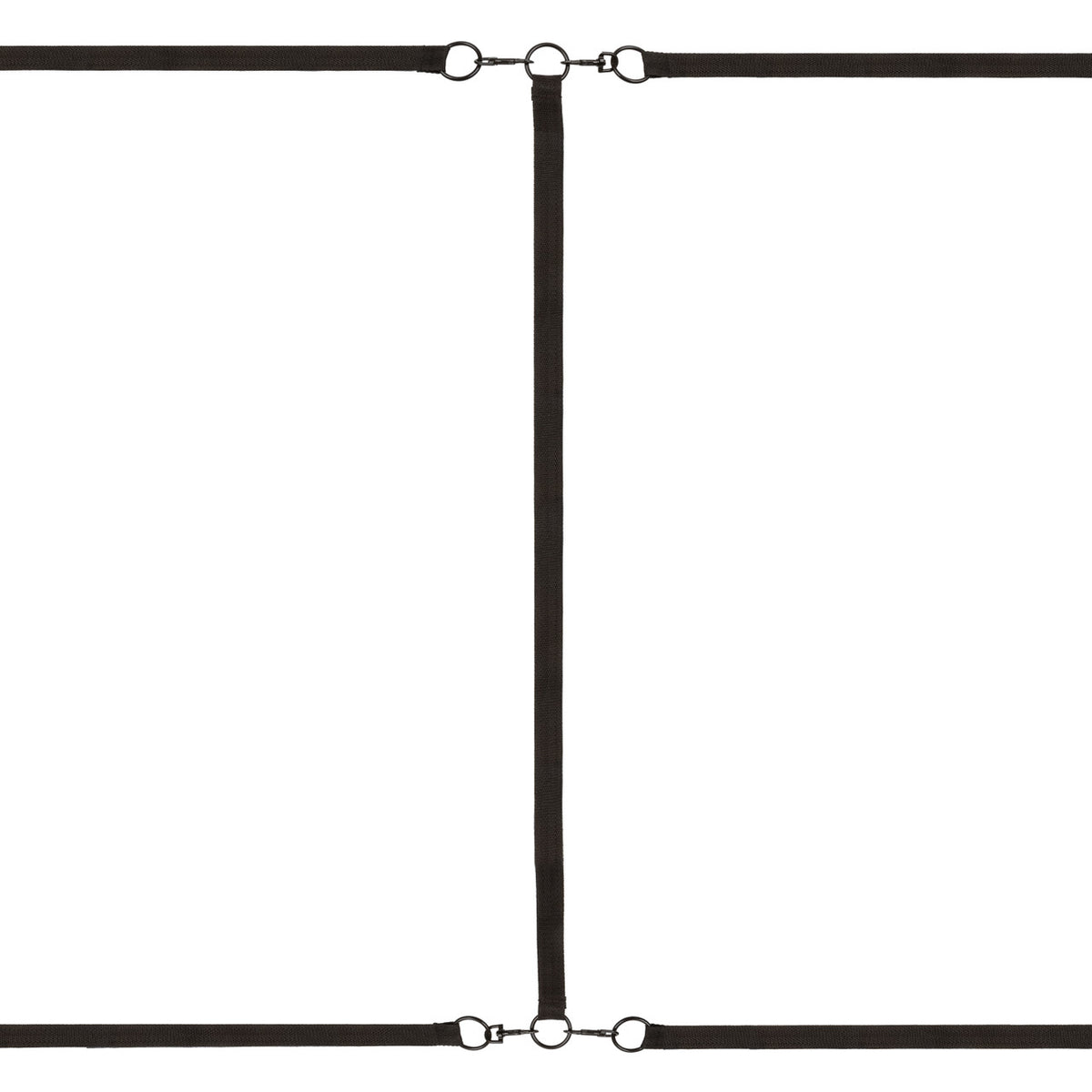 BOUNDLESS BED RESTRAINT Black Under Bed Restraint includes Tethers and  Wrist and Ankle Cuffs
