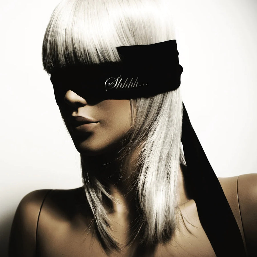 Bijoux Indiscrets SHHH SATIN BLINDFOLD Black Luxury Eye Mask