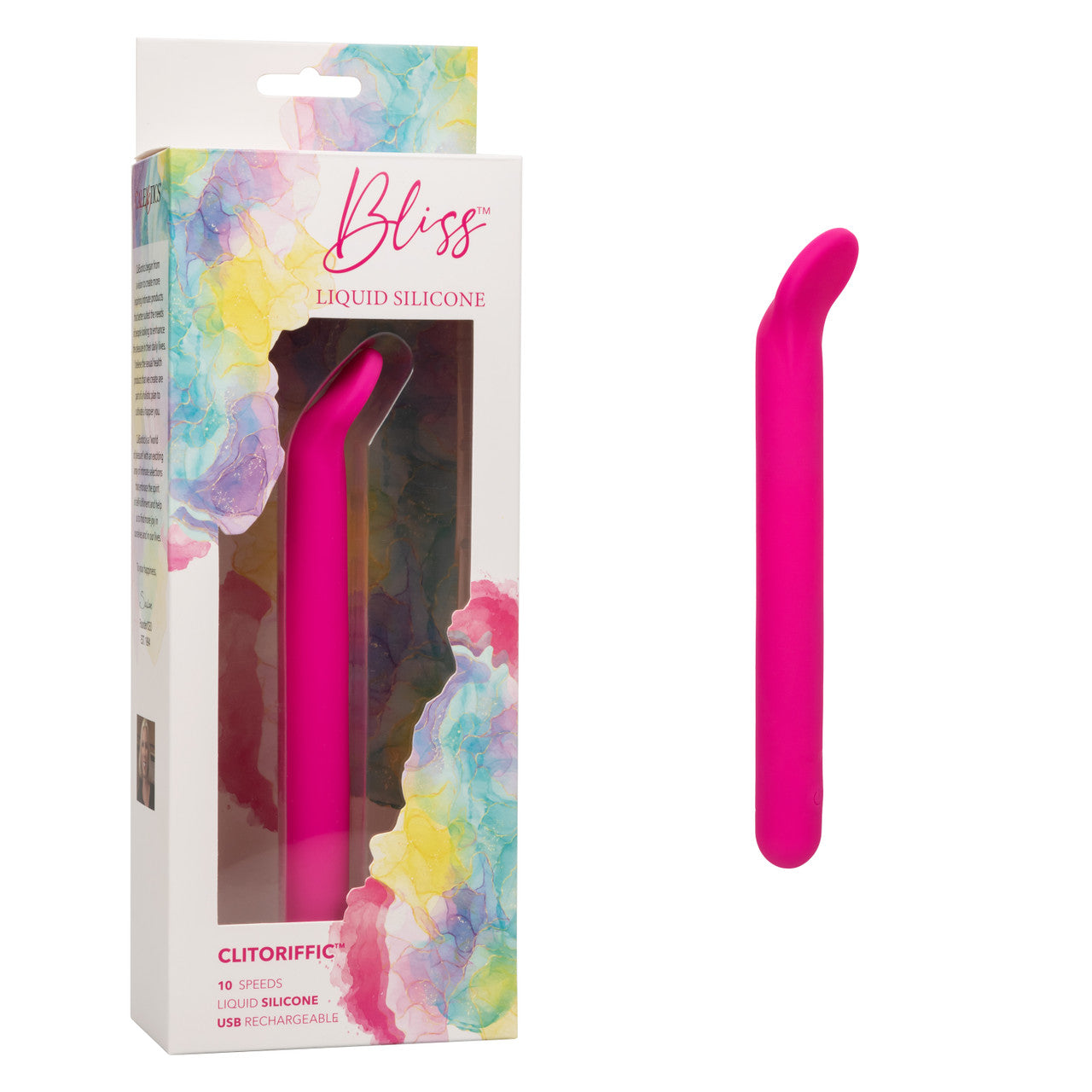 Bliss Liquid Silicone CLITORIFFIC Pink Flexible and Flat Tip Vibrator