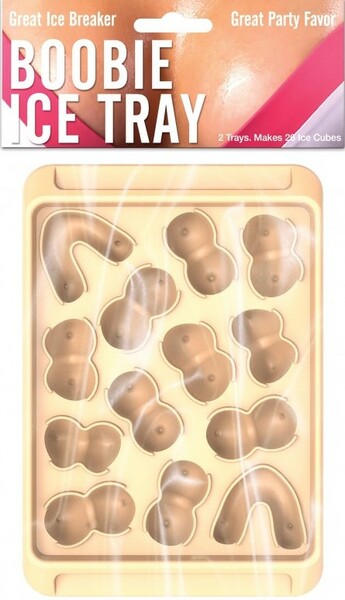 Boobylicious Boobie Ice Tray 2 Trays included Makes 26 ice cubes