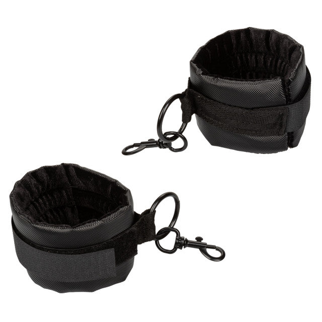 Boundless COLLAR BODY RESTRAINT Black Vegan Leather Restraint with Removable Wrist Handcuffs