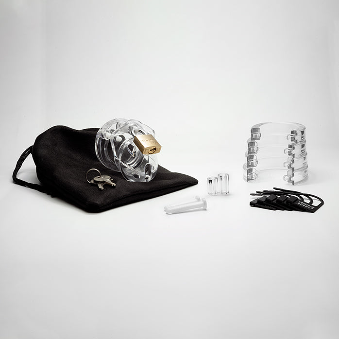 CB Mini Me Clear Male Chastity Cage Kit