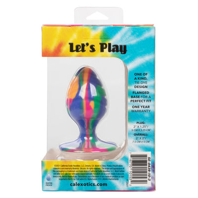 CaleXOtics CHEEKY MEDIUM SWIRL TIE-DYE BUTT PLUG with Suction Cup Multi Coloured