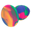 CaleXOtics CHEEKY MEDIUM SWIRL TIE-DYE BUTT PLUG with Suction Cup Multi Coloured